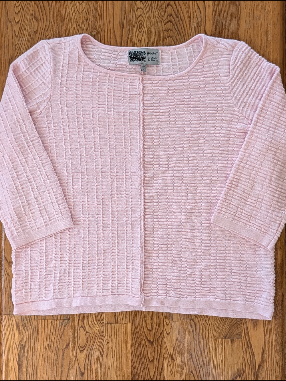 Habitat Clothes To Live In Pink Sweater Top Cotton/Linen